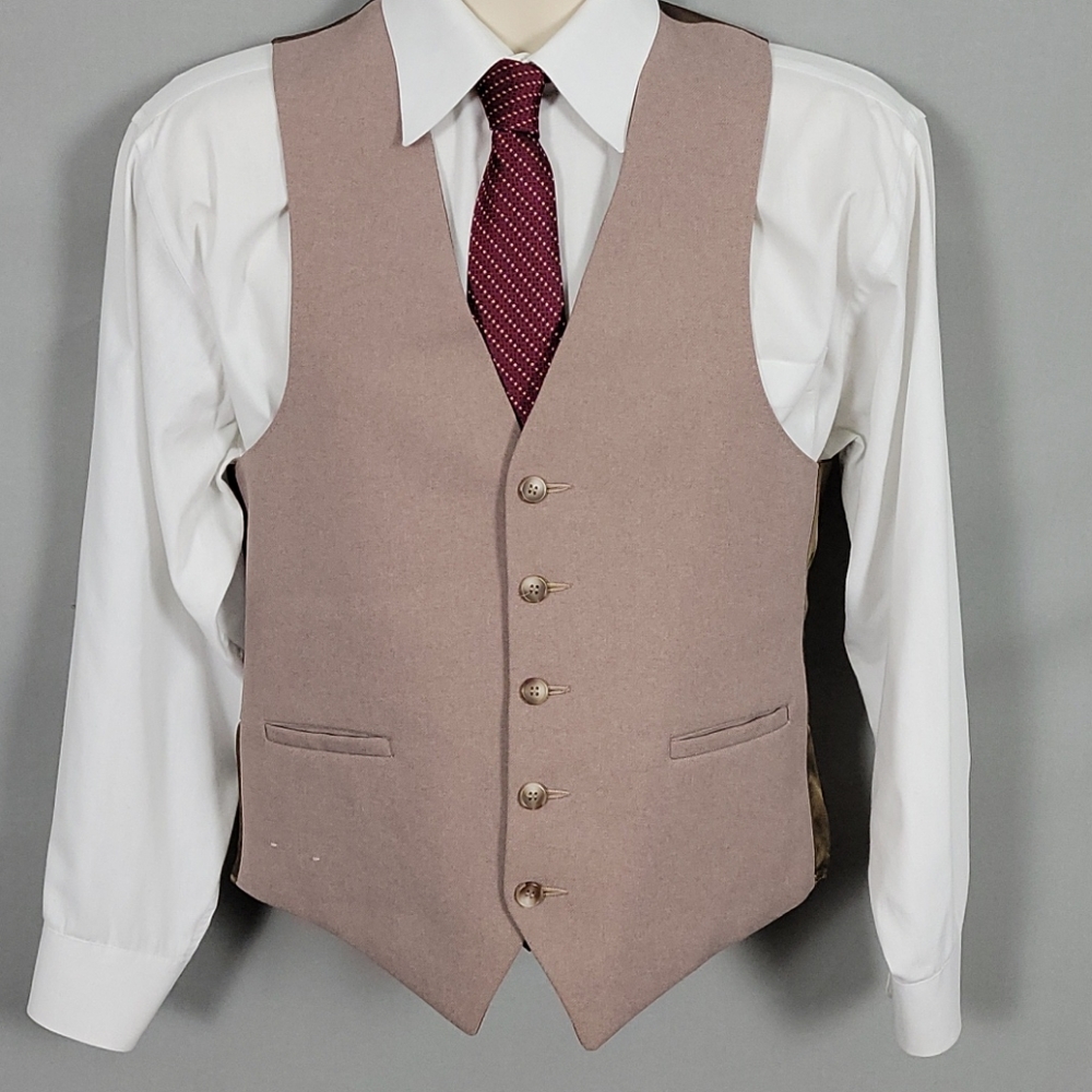 Men's Formal Tan Vest - (S)